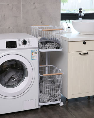 Two Layers Galvanized 960mm Height Steel Laundry Basket